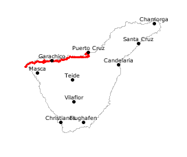 GPS-Track Loro Parque und Faro de Teno