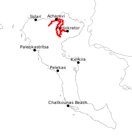GPS-Track Acharavi zum Pantokrator