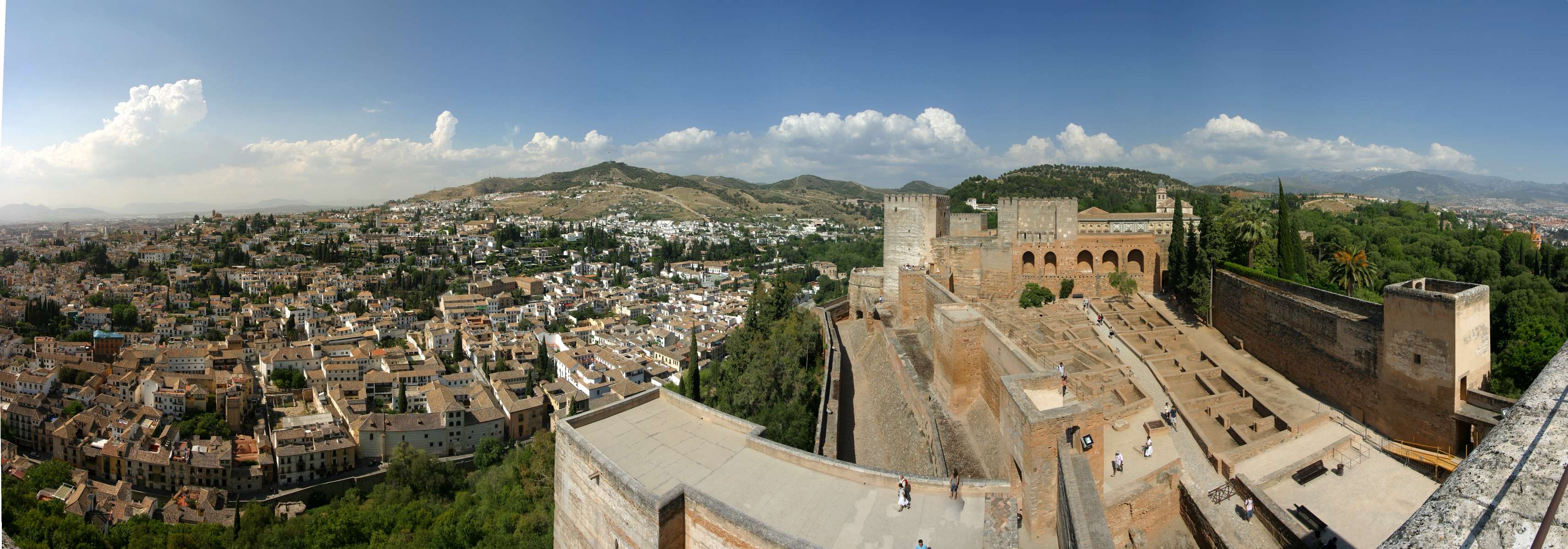 Panorama >> Andalusien - Granada - Alhambra - Alcazaba