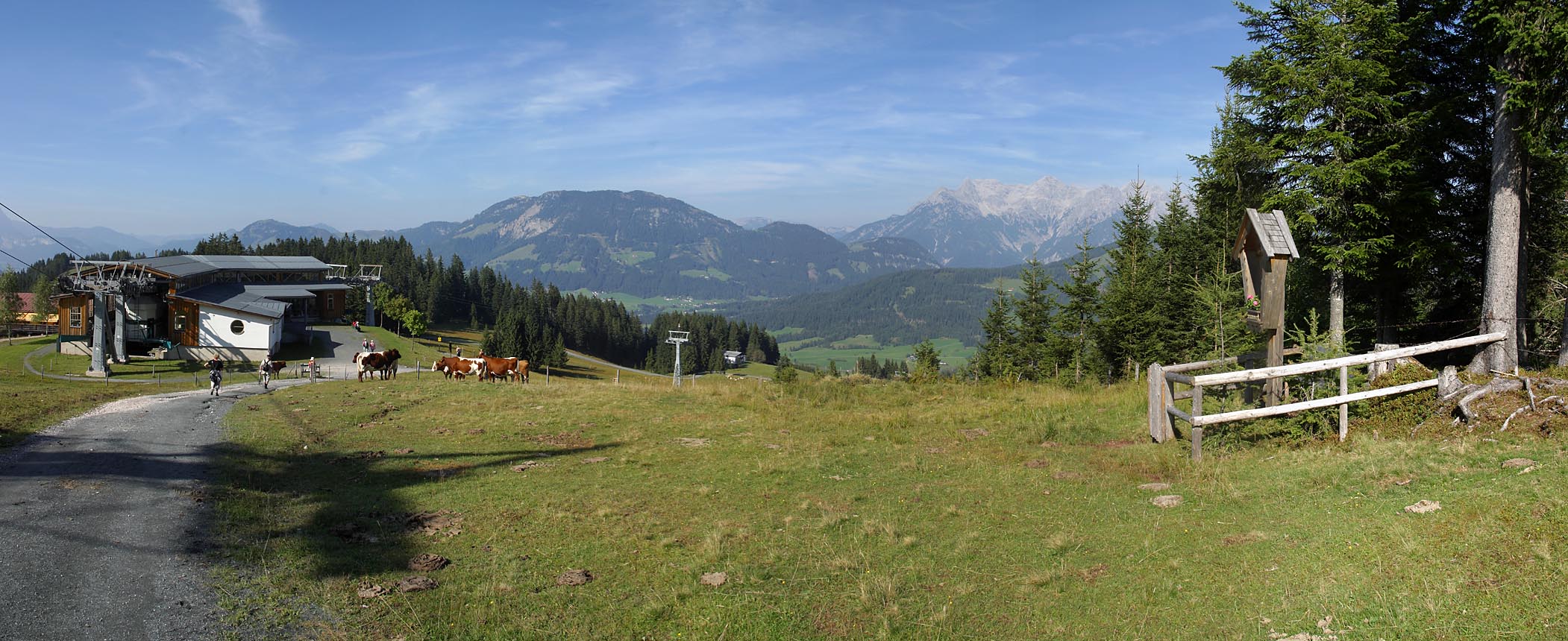 Panorama >> Pillersee - Jgersteig oberhalb Fieberbrunn