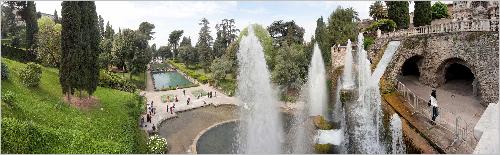 Panorama Villa d'Este Garten