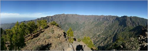 Panorama Gipfel des Bejenado Richtung Caldera Panorama Gipfel des Bejenado Richtung Caldera