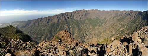 Panorama Gipfel des Bejenado Richtung Caldera Panorama Gipfel des Bejenado Richtung Caldera